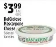 Pioneer Supermarkets BelGioioso Mascarpone Cheese offer