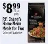 Pioneer Supermarkets P.F. Chang's Home Menu Meals for Two offer