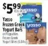 Pioneer Supermarkets Yasso Frozen Greek Yogurt Bars or Poppables offer