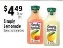 Pioneer Supermarkets Simply Lemonade offer