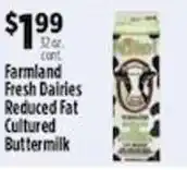Pioneer Supermarkets Farmland Fresh Dairies Reduced Fat Cultured Buttermilk offer