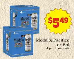 Supermercado Nuestra Familia Modelo, Pacifico or Sol offer