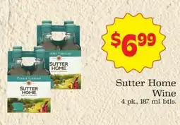Supermercado Nuestra Familia Sutter Home Wine offer