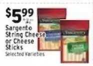 Met Foodmarkets Sargento string cheese or cheese sticks offer