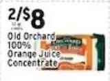 Met Foodmarkets Old Orchard orange juice concentrate offer