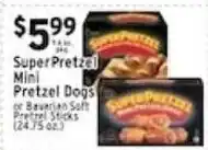 Met Foodmarkets SuperPretzel Mini Pretzel Dogs or Bavarian Soft Pretzel Sticks offer