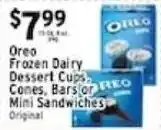 Met Foodmarkets Oreo Frozen Dairy Dessert Cups, Cones, Bars or Mini Sandwiches Original offer