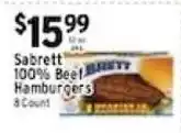 Met Foodmarkets Sabrett 100% Beef Hamburgers offer