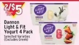 Met Foodmarkets Dannon Light & Fit Yogurt offer