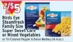 Met Foodmarkets Birds Eye Steamfresh Family Size Super Sweet Corn or Mixed Vegetables offer