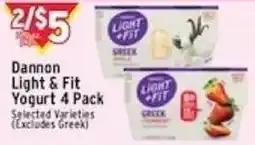Met Foodmarkets Dannon Light & Fit Yogurt offer