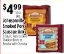 Pioneer Supermarkets Johnsonville Smoked Pork Sausage Links offer
