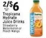 Met Foodmarkets Tropicana Hydrate Juice Drinks Strawberry Watermelon or Peach Mango offer