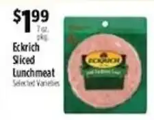 Pioneer Supermarkets Eckrich sliced lunchmeat offer