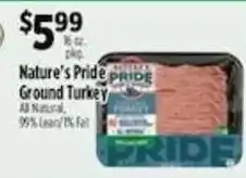 Pioneer Supermarkets Nature's Pride Ground Turkey offer