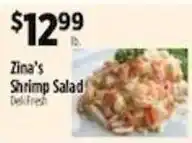Pioneer Supermarkets Zina's Shrimp Salad offer