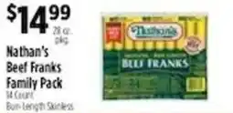 Pioneer Supermarkets Nathan's Beef Franks offer