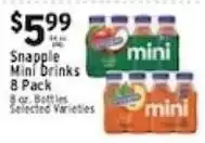 Met Foodmarkets Snapple mini drinks offer