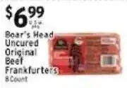 Met Foodmarkets Boar's Head Uncured Original Beef Frankfurters offer