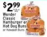 Met Foodmarkets Wonder Classic Hamburger or Hot Dog Buns or Hawaiian Buns offer