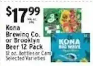 Met Foodmarkets Kona Brewing Co. or Brooklyn Beer 12 Pack offer