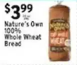 Met Foodmarkets Nature's Own 100% Whole Wheat Bread offer