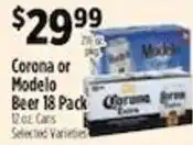 Pioneer Supermarkets Corona or Modelo Beer offer