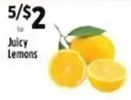 Pioneer Supermarkets Juicy Lemons offer