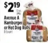 Pioneer Supermarkets Avenue A Hamburger or Hot Dog Rolls offer