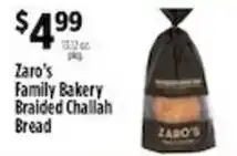 Pioneer Supermarkets Zaro's Family Bakery Braided Challah Bread offer