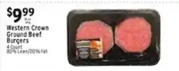 Met Foodmarkets Western Crown ground beef burgers offer