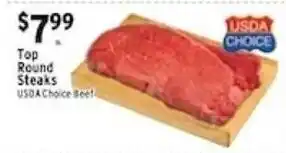 Met Foodmarkets Usda Choice Beef Top Round Steaks offer