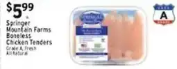 Met Foodmarkets Springer mountain farms boneless chicken tenders offer
