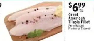 Met Foodmarkets Great American Tilapia Fillet offer