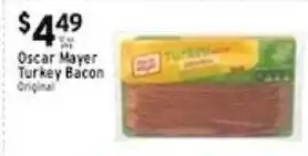 Met Foodmarkets Oscar Mayer turkey bacon original offer