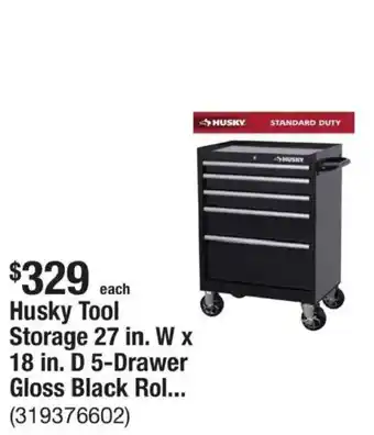 The Home Depot Husky Tool Storage 5-Drawer offer