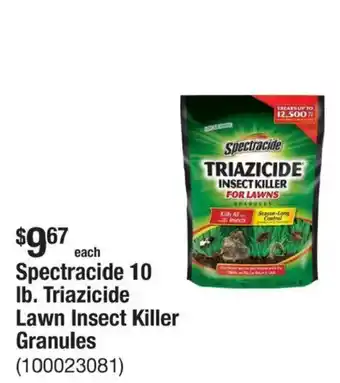 The Home Depot Spectracide triazicide lawn insect killer granules offer