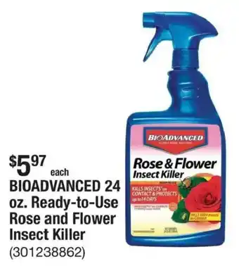 The Home Depot Bioadvanced rose and flower insect killer offer