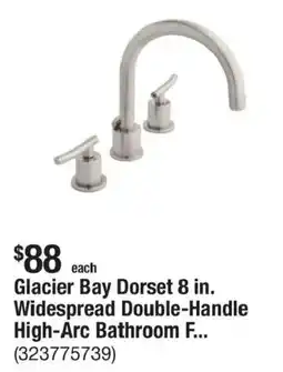 The Home Depot Glacier Bay Dorset 8 in. Widespread Double-Handle High-Arc Bathroom F.. offer