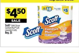 Dollar General Scott Bath Tissue Comfort Plus Soft Lavender 6 rolls offer