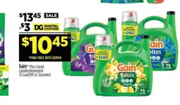 Dollar General Gain Plus Liquid Laundry Detergent offer