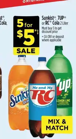Dollar General Sunkist, 7UP or RC Cola 2 Liter offer