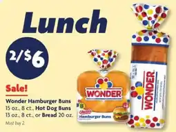 Family Dollar Wonder Hamburger Buns offer