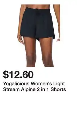 Belk Yogalicious Women's Light Stream Alpine 2 in 1 Shorts offer