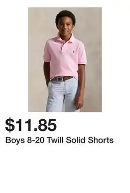 Belk Boys 8-20 Twill Solid Shorts offer