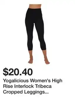 Belk Yogalicious Women's High Rise Interlock Tribeca Cropped Leggings with Side Pocket offer