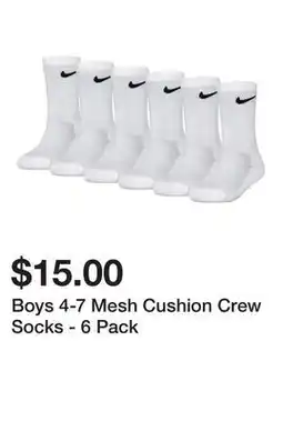Belk Boys 4-7 Mesh Cushion Crew Socks offer