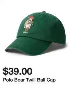 Belk Polo Bear Twill Ball Cap offer