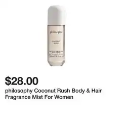 Belk philosophy Coconut Rush Body & Hair Fragrance Mist For Women offer