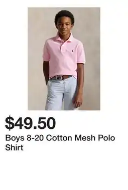 Belk Boys 8-20 Cotton Mesh Polo Shirt offer
